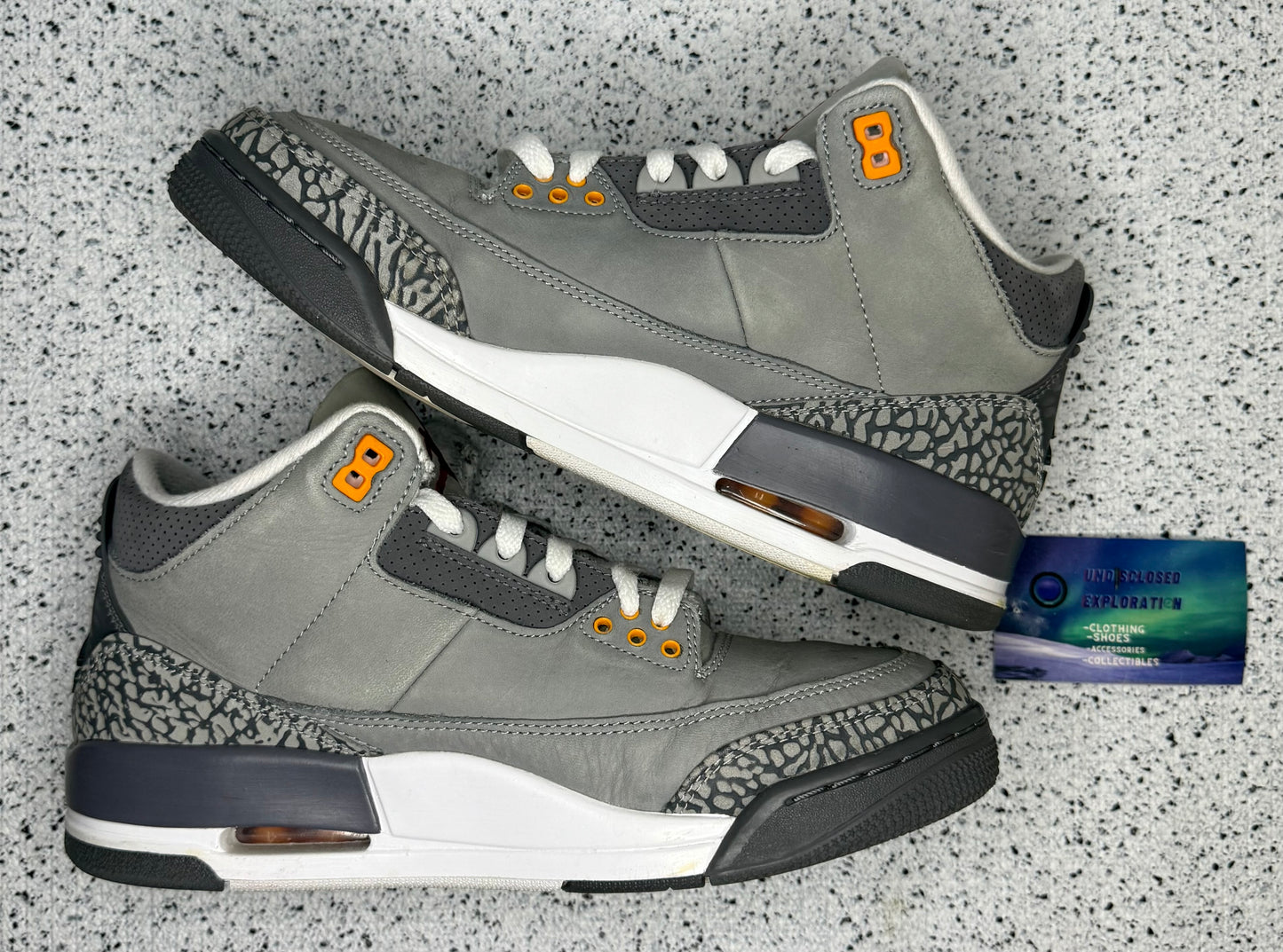 Jordan 3 Cool Grey 8.5 Men/10 Women “Preowned”