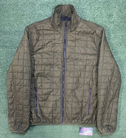 Tommy Hilfiger olive puffer jacket