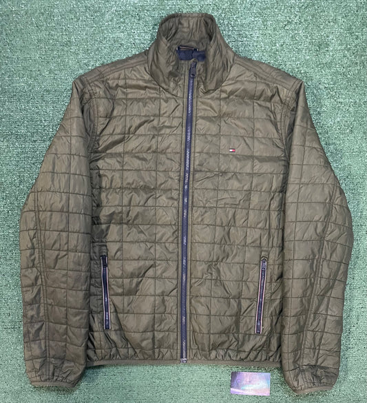 Tommy Hilfiger olive puffer jacket