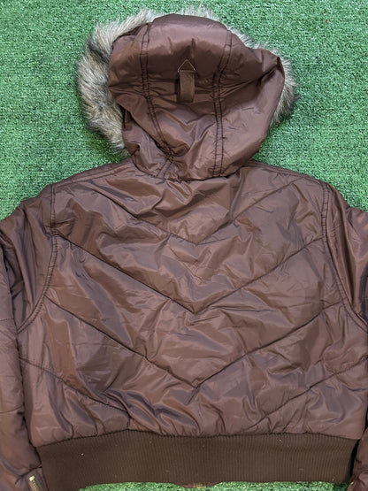 Vintage rave cropped parka jacket