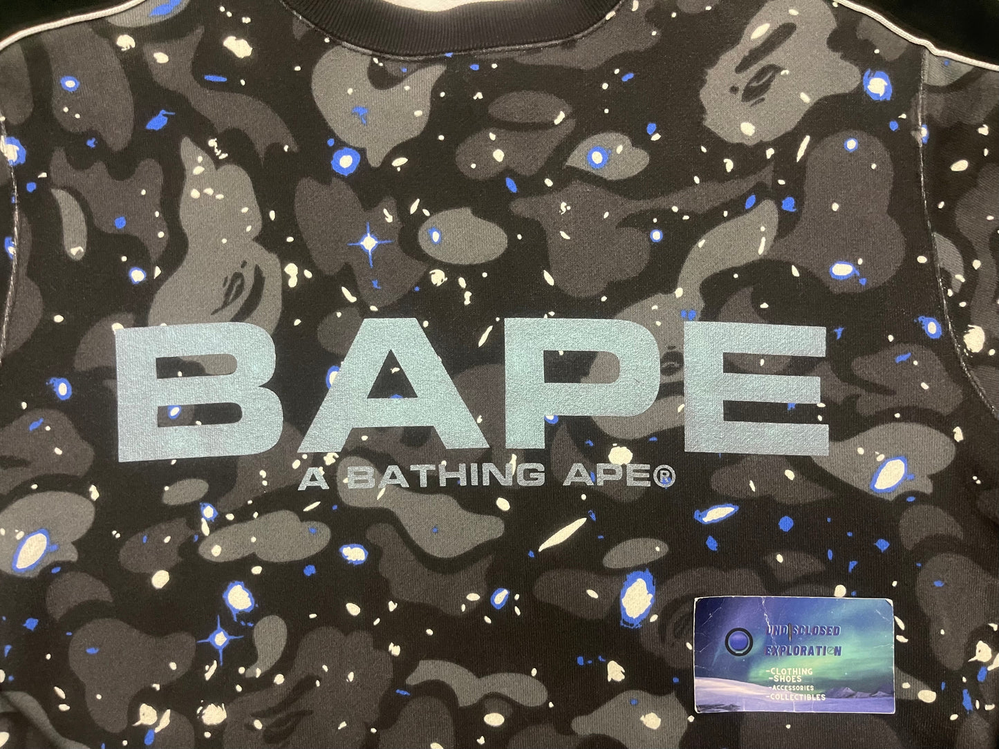 Bape Space Camo Wide Crewneck Black