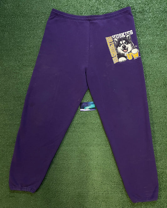 Vintage 1990s UW Washington Huskies sweatpants