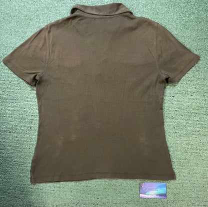 American Living olive brown polo