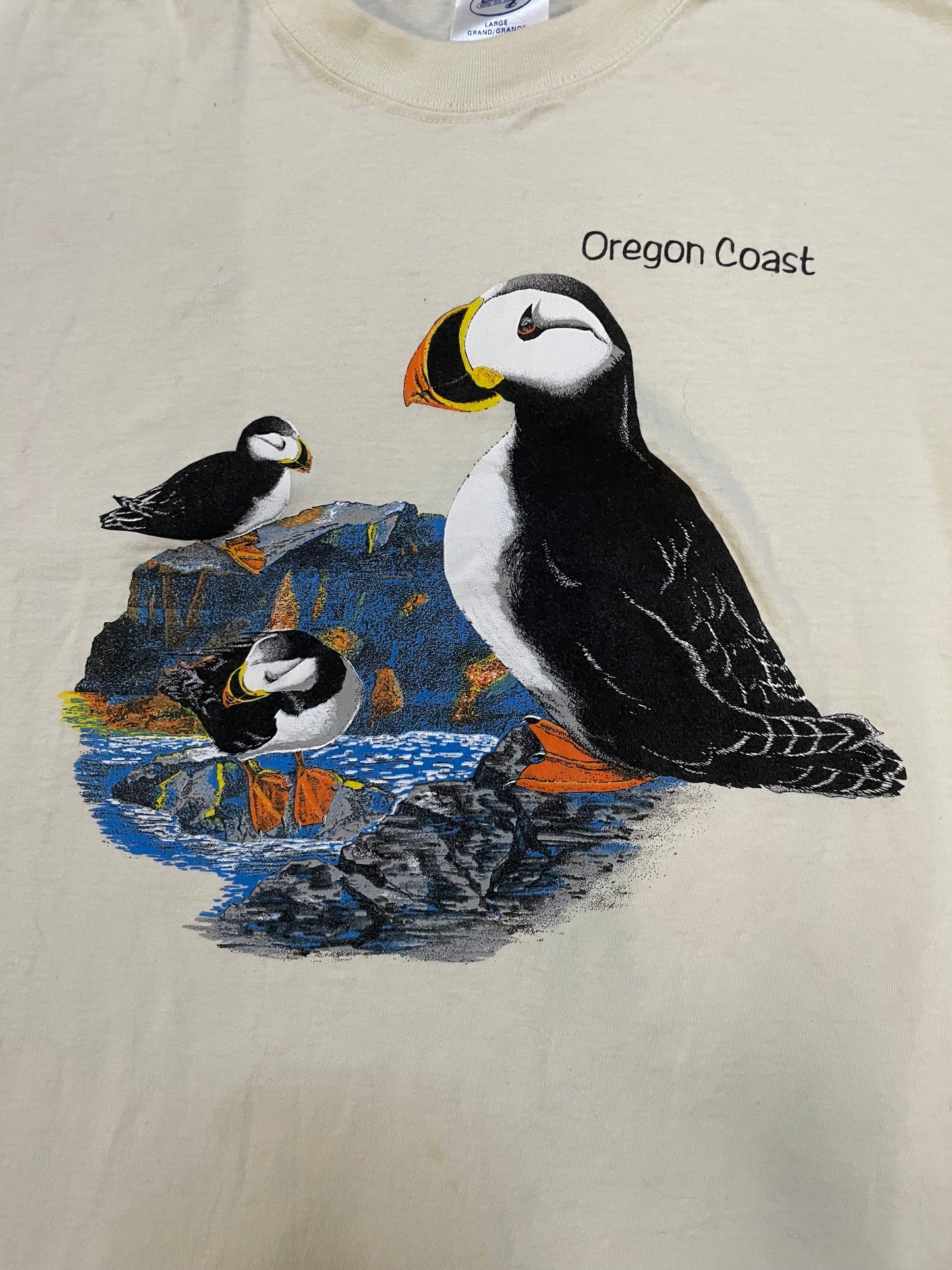 Vintage 1990s Oregon Coast Puffins tee