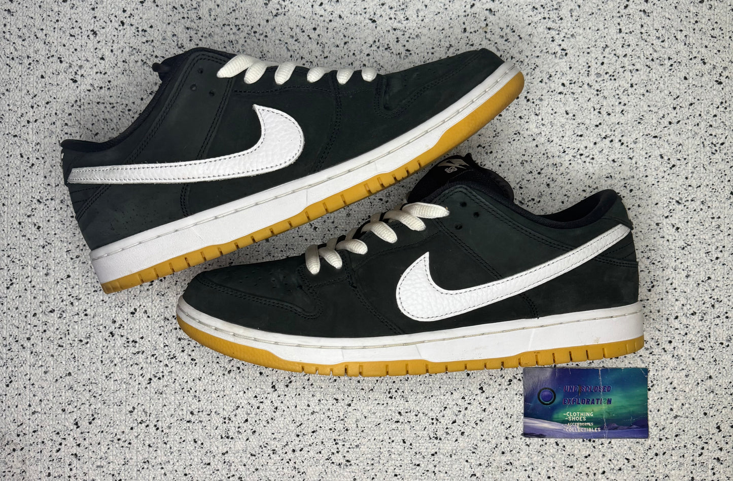 Nike Dunk SB Low Black Gum 10.5 Men/12 Women “Preowned”