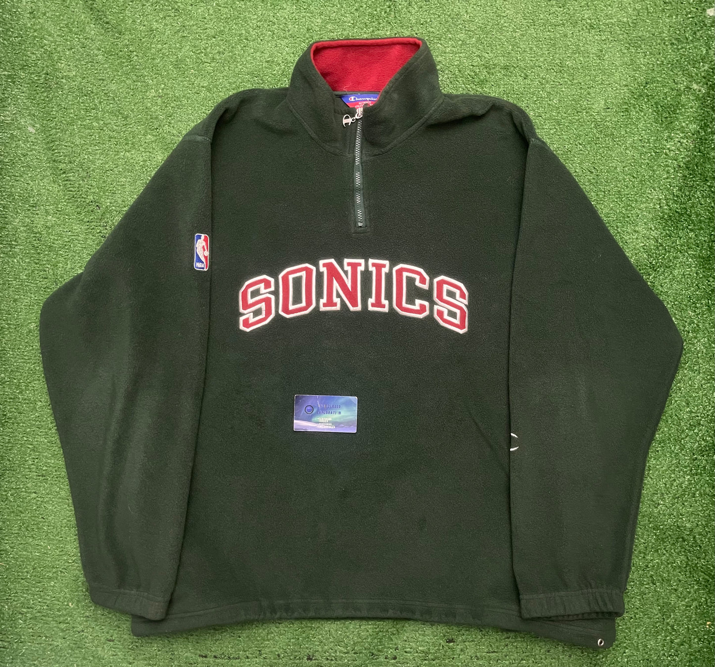 Vintage Seattle SuperSonics Champion Half Zip Sweater