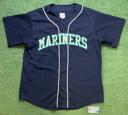 Vintage 1990s Seattle Mariners navy and blue jersey