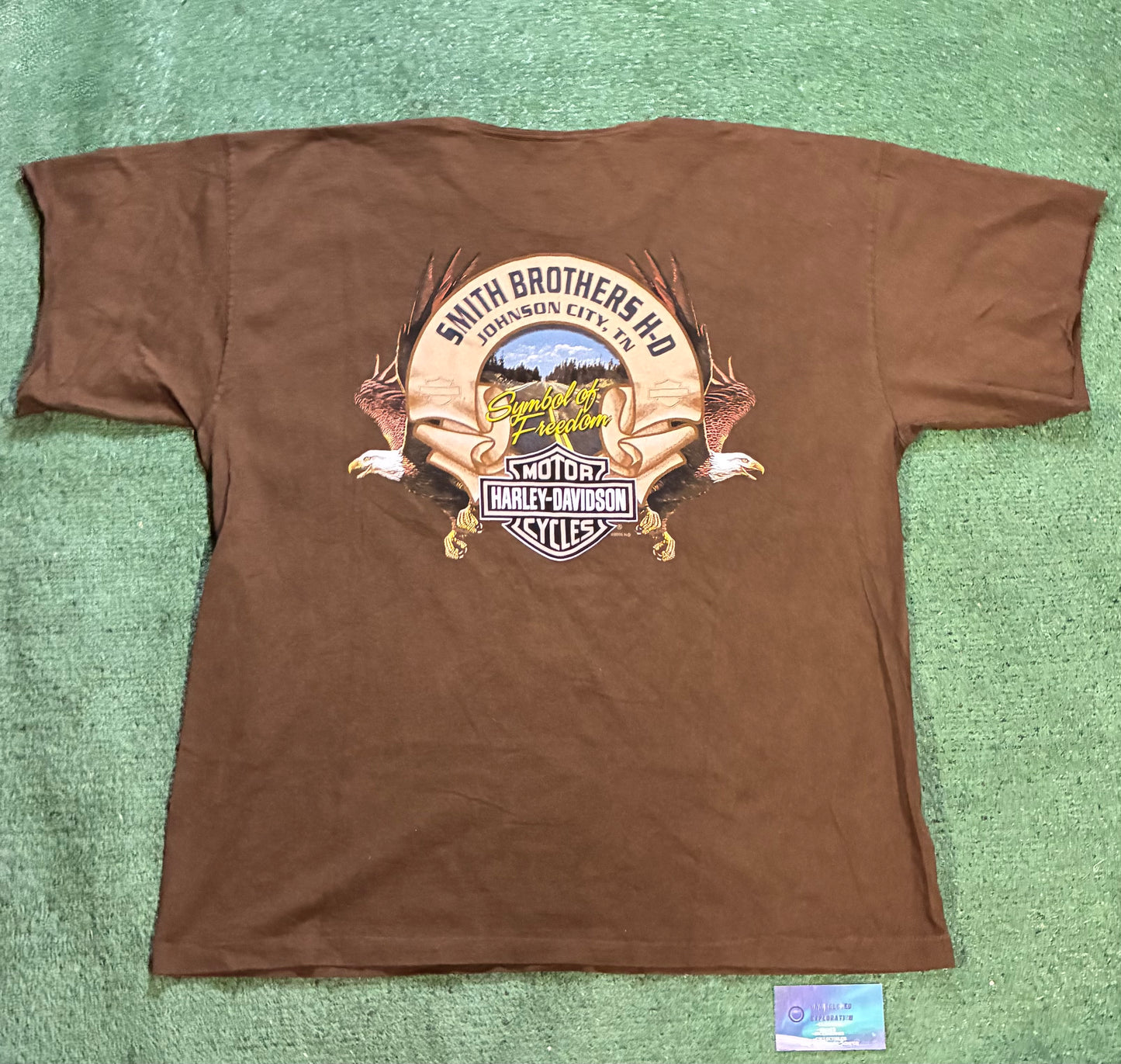 Harley Davidson brown flame Tennessee tee