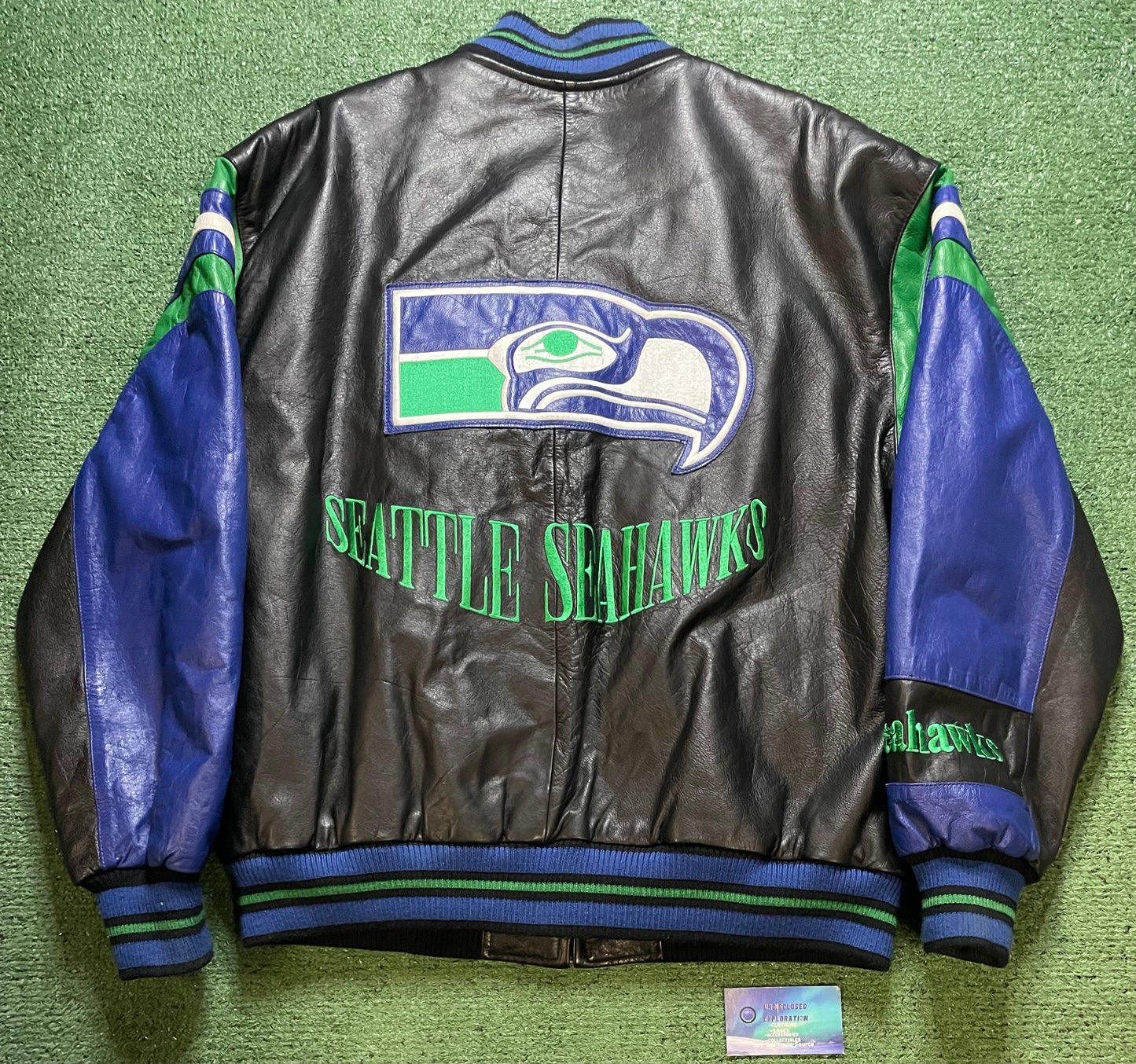 Vintage 1990s Seattle Seahawks leather jacket
