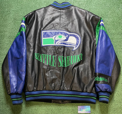 Vintage 1990s Seattle Seahawks leather jacket