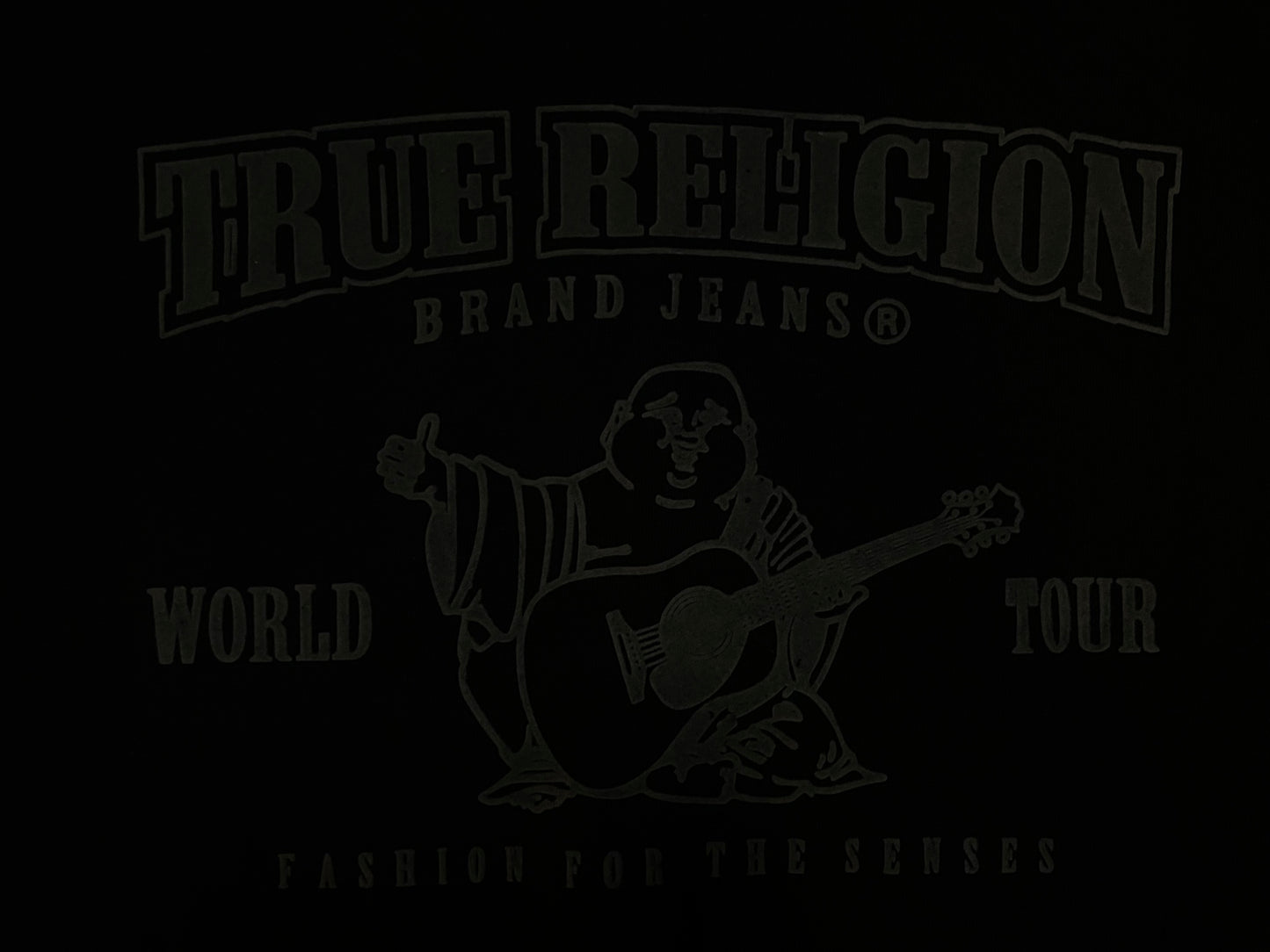 True Religion Buddha black zip up hoodie