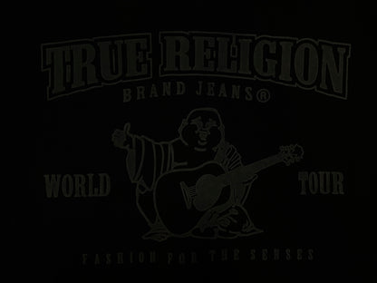 True Religion Buddha black zip up hoodie