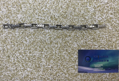 Louis Vuitton Chain Bracelet Engraved Monogram Silver