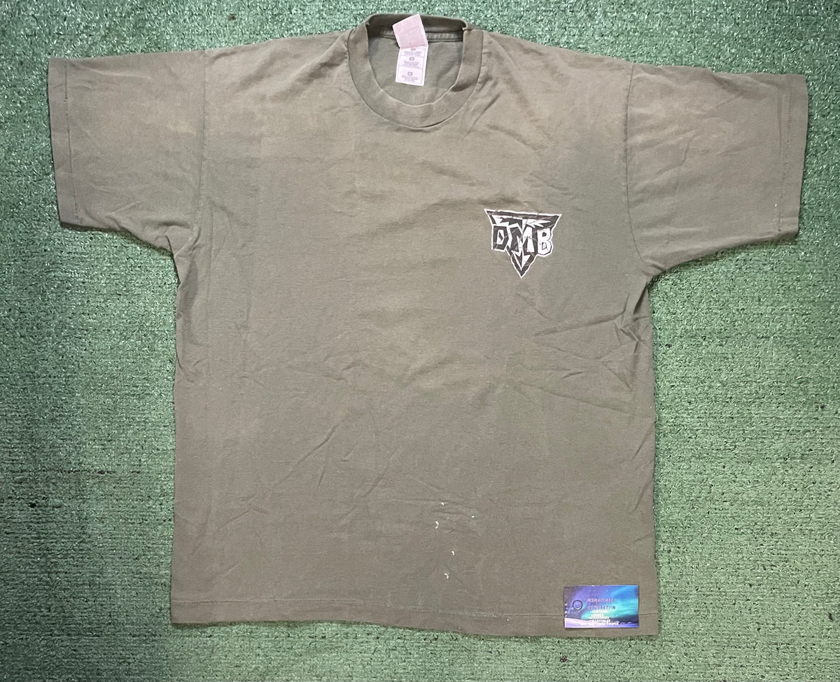 vintage 1990s Dave Matthews Band olive green double sided tee