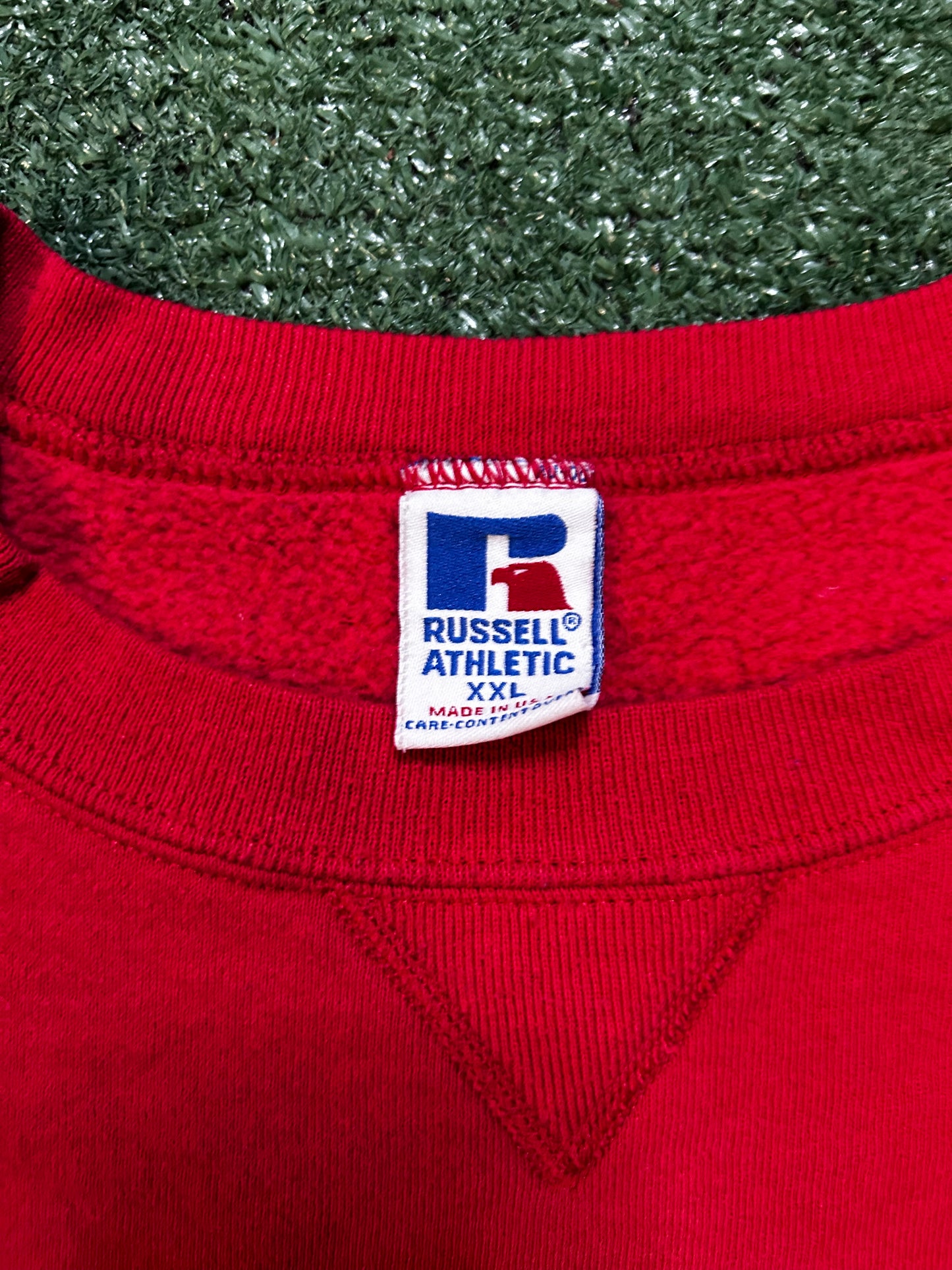 Vintage 1990s Rusell red blank crewneck