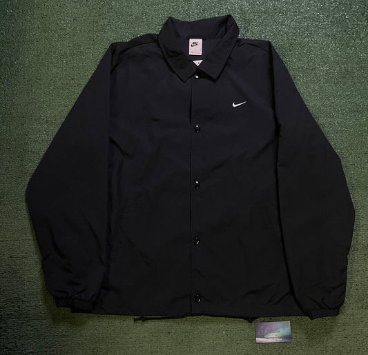 Nike black coach jacket