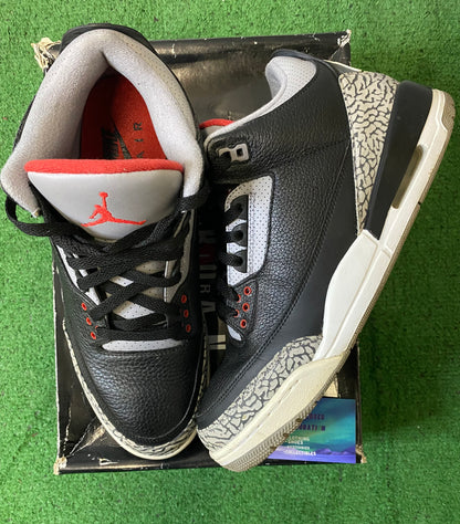 Jordan 3 Black cement 2018 size 11.5men/13women