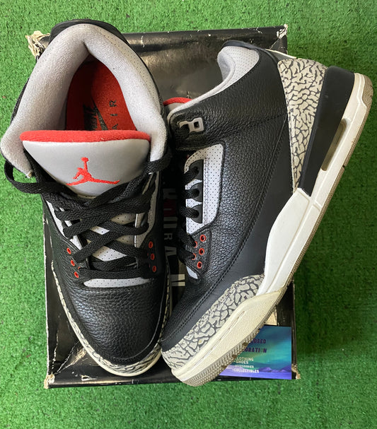 Jordan 3 Black cement 2018 size 11.5men/13women