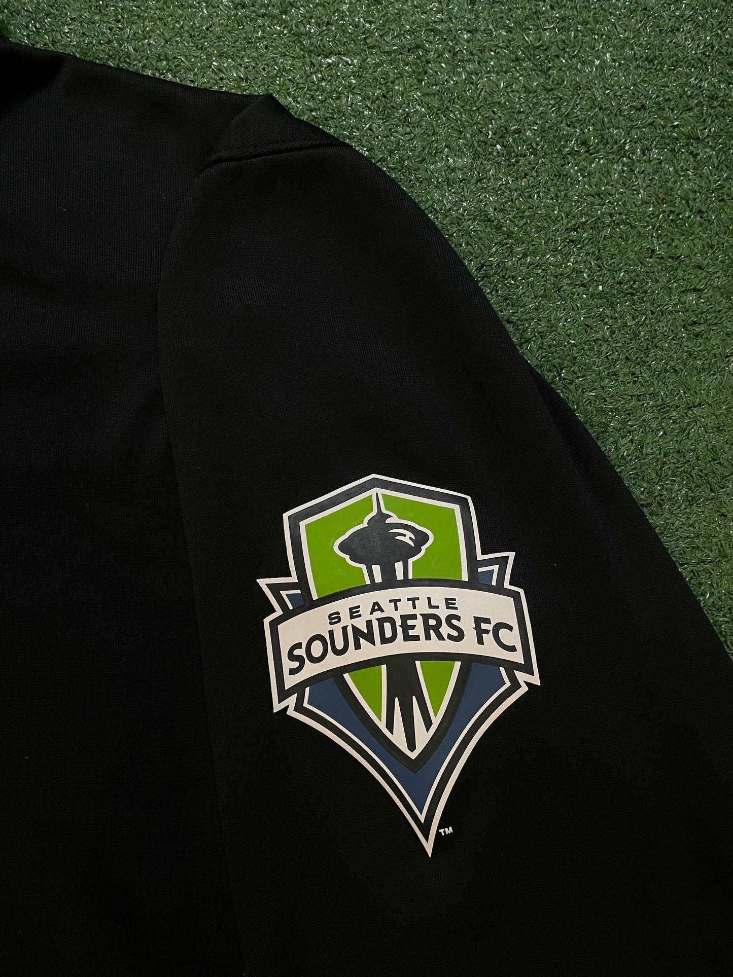 Seattle Sounders football club black and green adidas hoodie