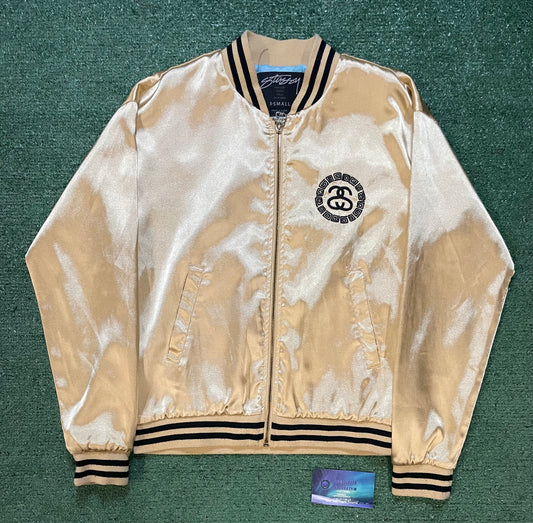 Vintage 2000s Stussy gold bomber jacket