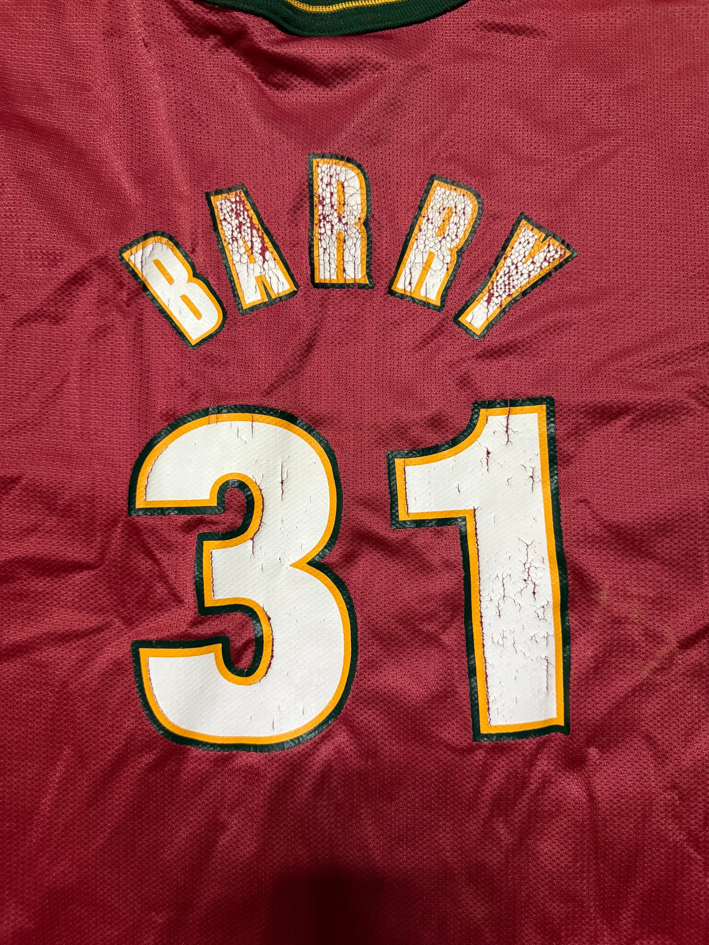 Vintage Brent Barry SuperSonics Champion Jersey