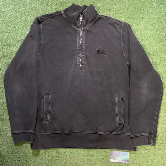 Burberry charcoal quarter zip
