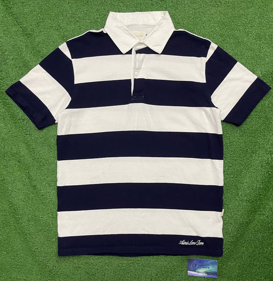Aimé Leon Dore Blue Striped Polo Shirt