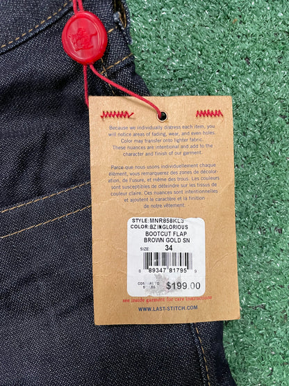 True Religion dark wash  gold stitch jeans