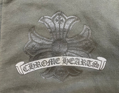 Vintage Chrome Hearts grey zip up hoodie