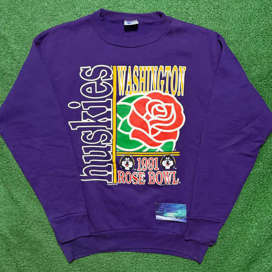 Vintage Washington Huskies 1991 Rose Bowl Crewneck