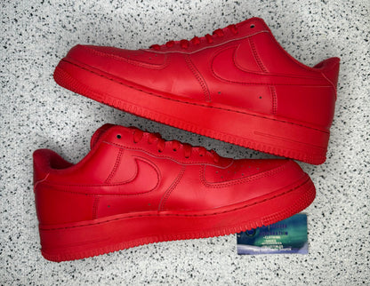 Nike Air Force 1 Triple Red 11.5 Men/13 Women “Preowned”