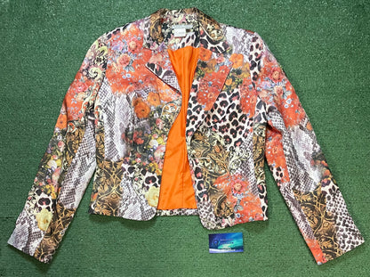 Alberto Makali mixed animal print and floral blazer