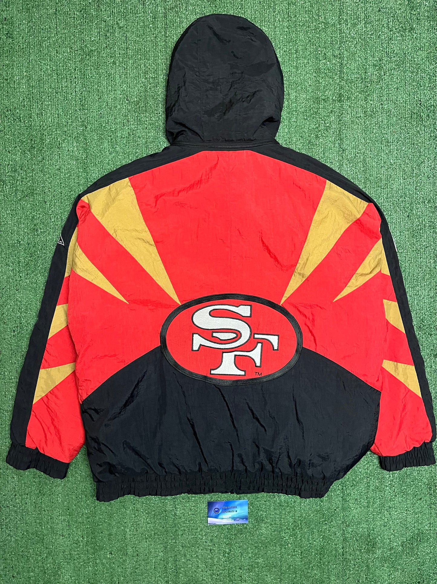 Vintage San Francisco 49ers 1990s Apex One Jacket  NFL Football Red Coat  Removable Hood