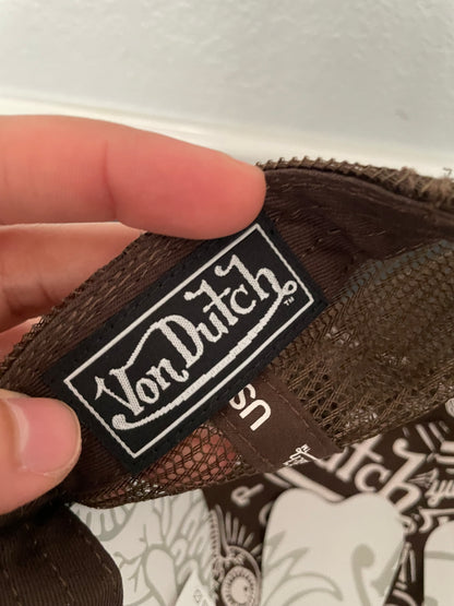 Von Dutch brown snakeskin hat