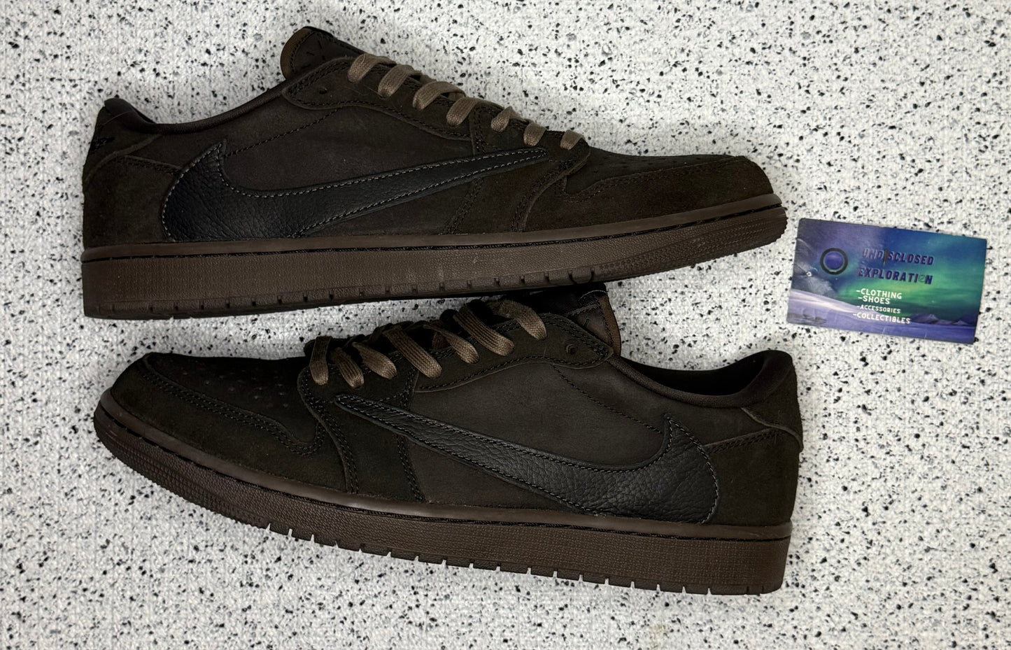 Jordan 1 Low Travis Scott Velvet Brown 11.5 Men/13 Women “Preowned”