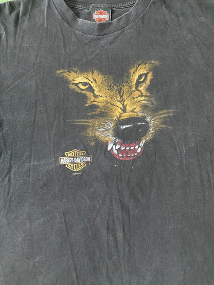 Vintage Harley Davidson Wolf Graphic tee