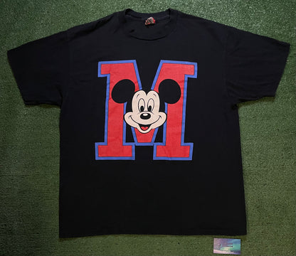 Vintage 1990s Mickey Mouse black tee