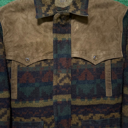Vintage Woolrich Aztec Quilt Lined Jacket