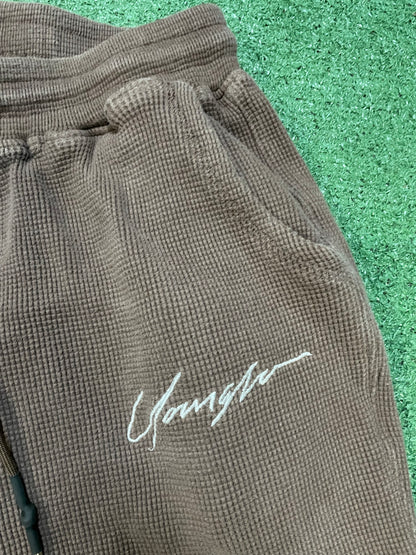 YoungLA waffle knit brown pants