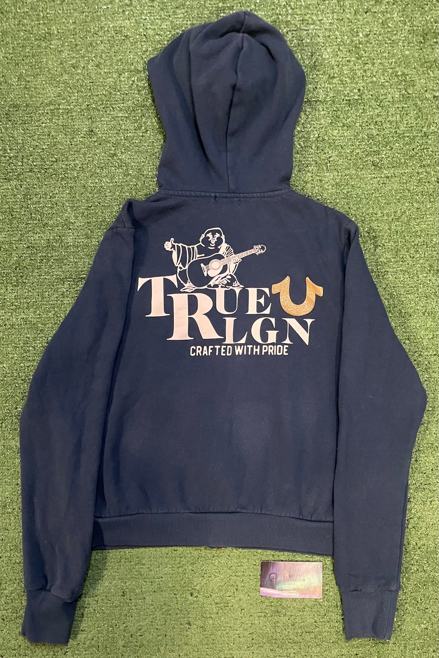 True Religion navy blue crafted with pride hoodie