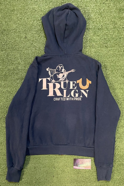 True Religion navy blue crafted with pride hoodie