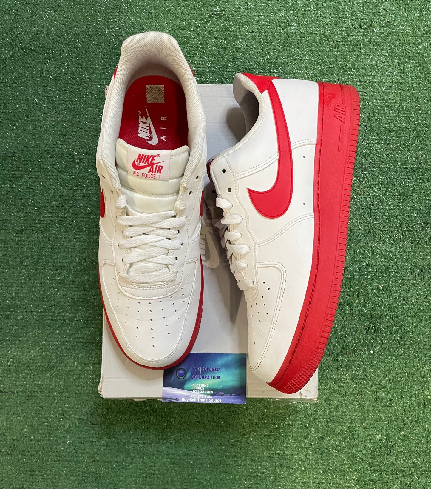 Nike Air Force 1 low white red midsole size 11men/12.5women