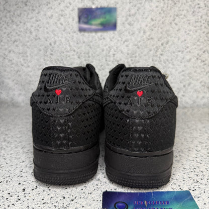 Nike Air Force 1 Valentines Day Triple Black