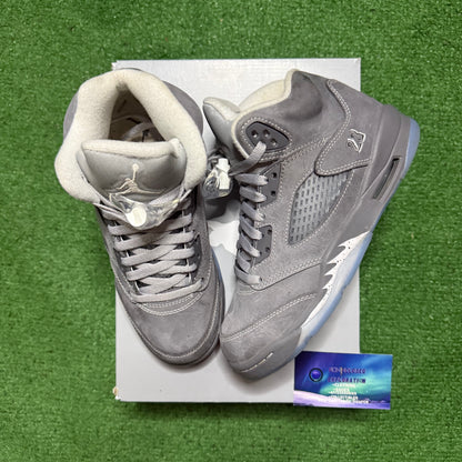 Jordan 5 Wolf Grey 4.5 Youth “Preowned”