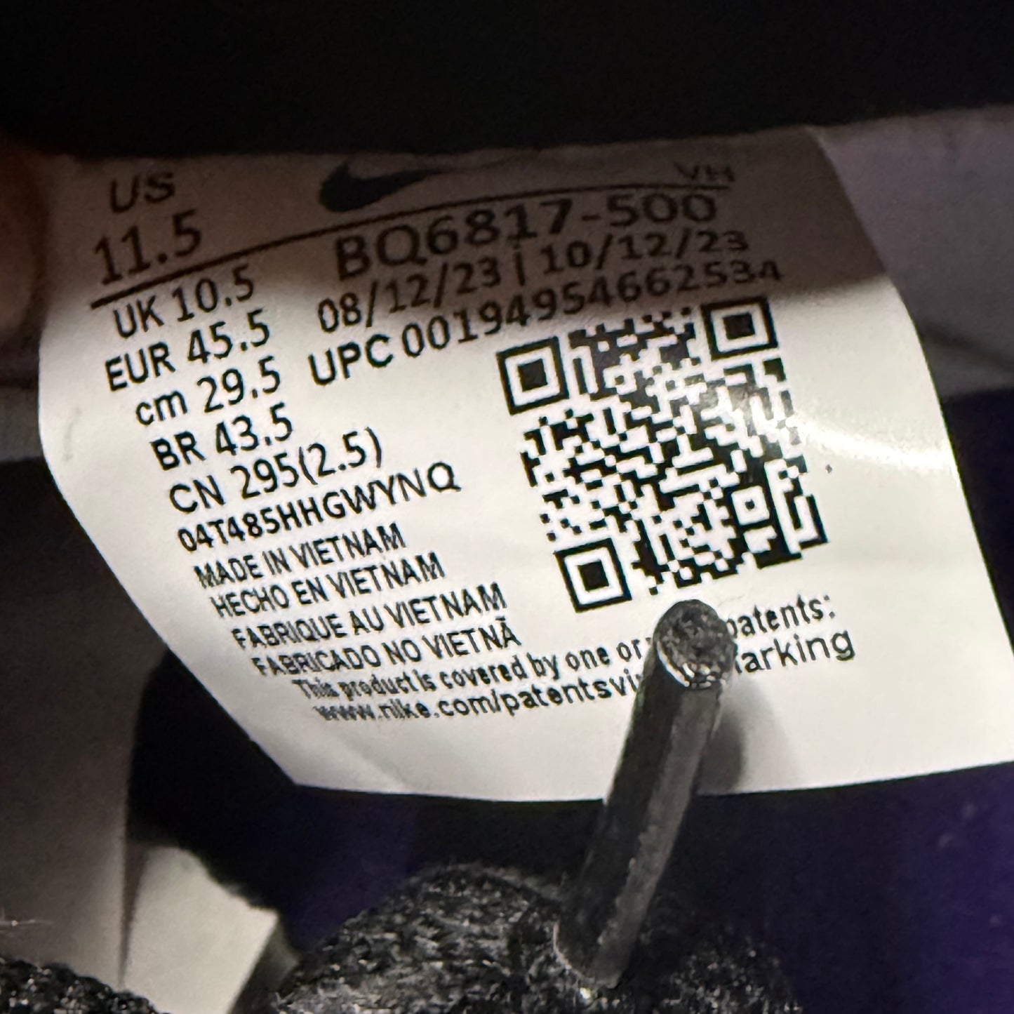 Nike Dunk SB Court Purple 11.5 Men “Preowned”