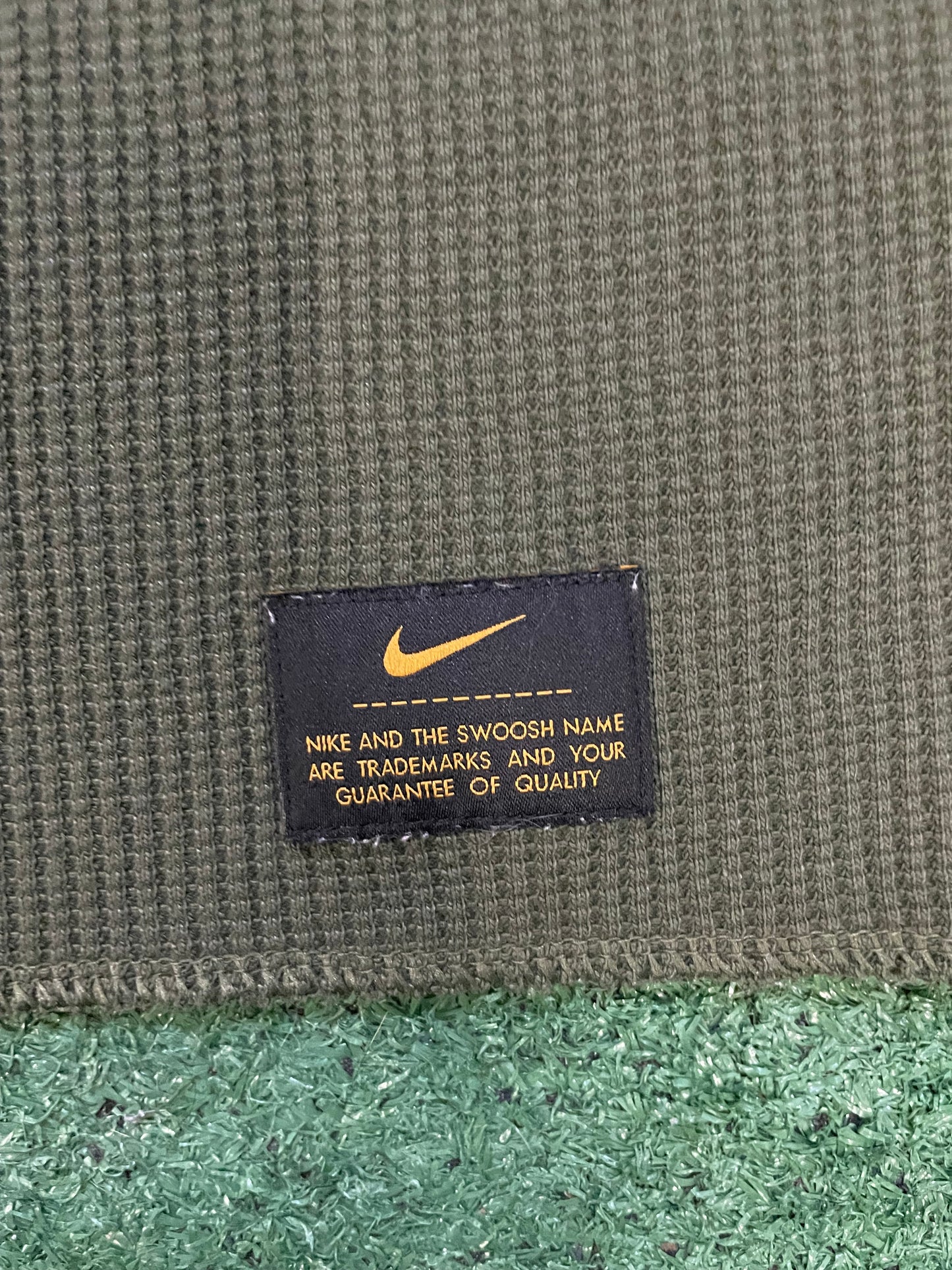 Nike olive green waffle knit longsleeve