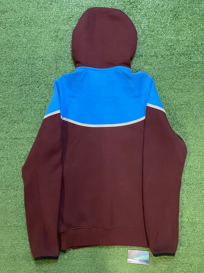 Nike Tech fleece hoodie burgundy and light photo blue