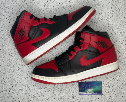 Jordan 1 Mid Banned 10.5 Men/12 Women “Preowned”