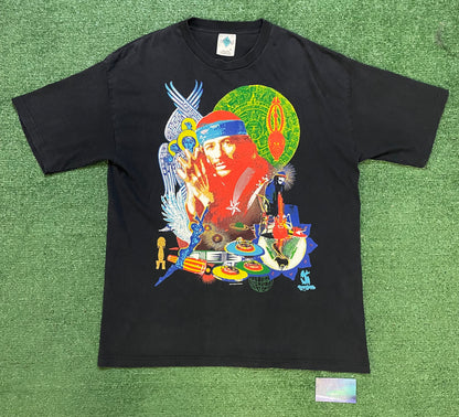 Vintage 1990s Carlos Santana heaven smiles double sided tee