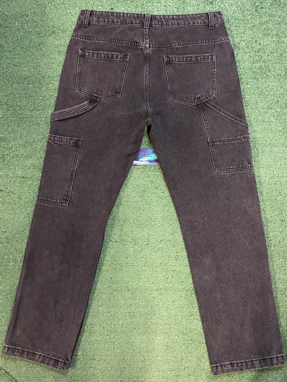 Brandon Thorne black double knee denim jeans